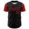 Custom Black Red 3D Pattern Design Rave Gothic Style Authentic Baseball Jersey