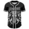 Custom Black White 3D Pattern Design Rave Mastodons Head Authentic Baseball Jersey