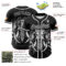 Custom Black White 3D Pattern Design Rave Mastodons Head Authentic Baseball Jersey