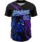 Custom Black Thunder Blue-Purple 3D Pattern Design Knight Hero Art Authentic Baseball Jersey