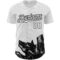 Custom White Black 3D Pattern Design Animal Wolf Authentic Baseball Jersey