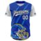3DPattern5104-1 Custom Thunder Blue White-Black 3D Pattern Design Football Helmet And Animal Claw Authentic Baseball Jersey