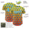 3DPattern5110-2 Custom Light Yellow Sky Blue Orange-Cream 3D Pattern Design Football Helmet Authentic Baseball Jersey
