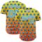 3DPattern5110 Custom Light Yellow Sky Blue Orange-Cream 3D Pattern Design Football Helmet Authentic Baseball Jersey