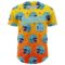 3DPattern5111-1 Custom Light Yellow Sky Blue Orange-Cream 3D Pattern Design Flame Football Helmet Authentic Baseball Jersey