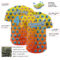 3DPattern5112-2 Custom Light Yellow Sky Blue Orange-Medium Pink 3D Pattern Design Football Helmet And Football Elements Authentic Baseball Jersey