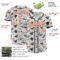 Custom White Orange 3D Pattern Design Football Helmet And Football Elements Authentic Baseball Jersey