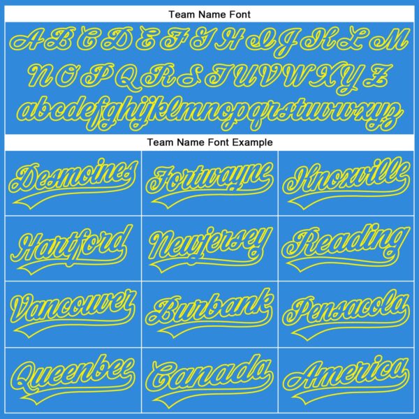 Custom Electric Blue Light Yellow 3D Pattern Design Champion Trophy Authentic Baseball Jersey