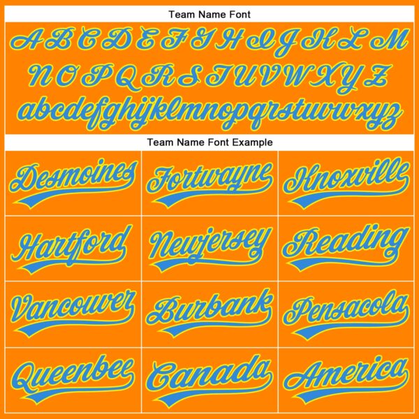 Custom Bay Orange Electric Blue-Light Yellow 3D Pattern Design Champion Trophy Authentic Baseball Jersey