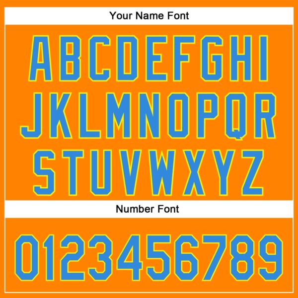 Custom Bay Orange Electric Blue-Light Yellow 3D Pattern Design Champion Trophy Authentic Baseball Jersey