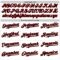 Custom White Black-Red 3D Pattern Design Vintage Tattoos Authentic Baseball Jersey