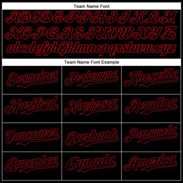 Custom Black Red 3D Pattern Design Vintage Tattoos Authentic Baseball Jersey