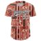 Custom Orange White-Black 3D Pattern Design Black History Month Authentic Baseball Jersey