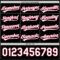 Custom Black White-Neon Pink 3D Love Heart Valentine's Day Authentic Baseball Jersey