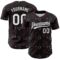 Custom Black White 3D Love Heart Valentine's Day Authentic Baseball Jersey