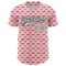 Custom Light Pink White-Black 3D Love Heart Valentine's Day Authentic Baseball Jersey
