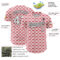 Custom Light Pink White-Black 3D Love Heart Valentine's Day Authentic Baseball Jersey