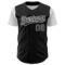 Custom Black White 3D Lung Cancer Ribbon Authentic Baseball Jersey