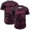 Custom Black Pink 3D Love Valentine's Day Authentic Baseball Jersey