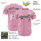 Custom Light Pink Black-White 3D Love Heart Valentine's Day Authentic Baseball Jersey