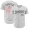 Custom White Black-Light Pink 3D Love Heart Valentine's Day Authentic Baseball Jersey