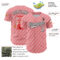 Custom Medium Pink White-Black 3D Love Heart Valentine's Day Authentic Baseball Jersey
