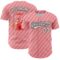 Custom Medium Pink White-Black 3D Love Heart Valentine's Day Authentic Baseball Jersey