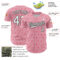 Custom Light Pink White-Black 3D Love Heart Valentine's Day Authentic Baseball Jersey