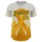 Custom White Gold-Black 3D Appendix Cancer Ribbon Authentic Baseball Jersey