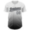 Custom White Gray-Black 3D Brain Cancer Ribbon Authentic Baseball Jersey