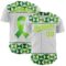Custom White Neon Green 3D Gallbladder And Bile Duct Cancer Ribbon Authentic Baseball Jersey