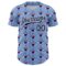 Custom Light Blue Navy-White 3D Pattern Design Evil Eyes Authentic Baseball Jersey