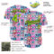 Custom Pink Neon Green-Black 3D Pattern Design Evil Eyes Authentic Baseball Jersey