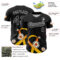 Custom Black Yellow-White 3D Childhood Cancer Gold Ribbon Authentic Baseball Jersey