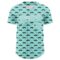 Custom Ice Blue White 3D Pattern Design Father's Day Mustache Authentic Baseball Jersey