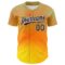 Custom Old Gold Black-White 3D Pattern Design Father's Day Family Love Authentic Baseball Jersey