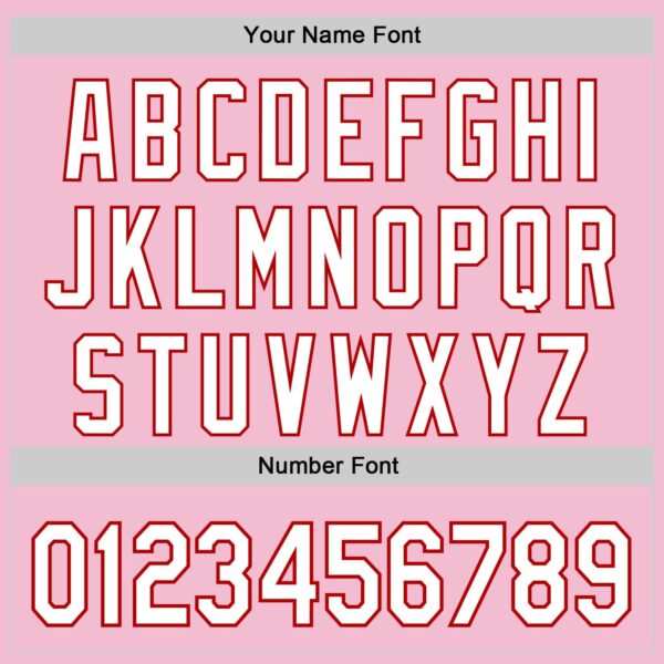 Custom Light Pink White-Red 3D Pattern Design Mother's Day Family Love Authentic Baseball Jersey