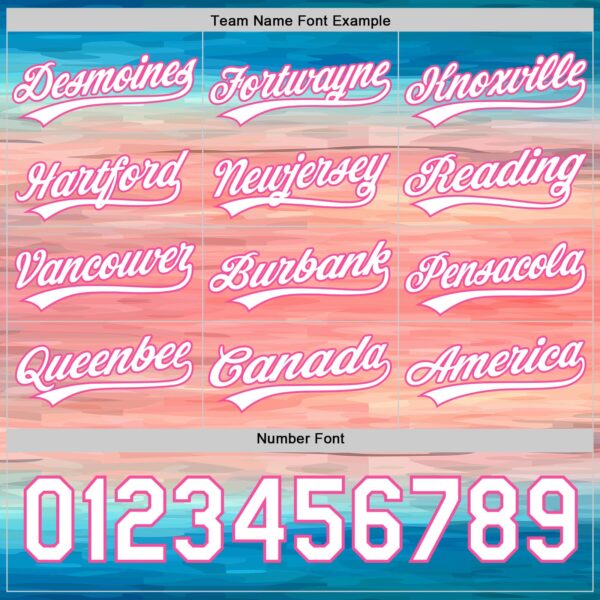 Custom Sky Blue White-Pink 3D Pattern Design Mother's Day Love Authentic Baseball Jersey