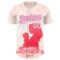 Custom Cream White-Pink 3D Pattern Design Mother's Day Family Love Authentic Baseball Jersey