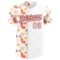 Custom White Red 3D Pattern Design Mother's Day Love Authentic Baseball Jersey