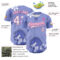 Custom Light Purple White-Pink 3D Pattern Design Mother's Day Family Love Authentic Baseball Jersey