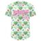 Custom Green White-Pink 3D Pattern Design Mother's Day Love Authentic Baseball Jersey