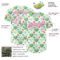 Custom Green White-Pink 3D Pattern Design Mother's Day Love Authentic Baseball Jersey