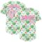 Custom Green White-Pink 3D Pattern Design Mother's Day Love Authentic Baseball Jersey