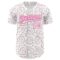 Custom White Pink 3D Pattern Design Mother's Day Love Authentic Baseball Jersey