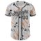 Custom White Black Comic Doodle Ballgame 3D Pattern Design Authentic Baseball Jersey