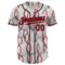 Custom White Black-Fire Red Comic Doodle Ballgame 3D Pattern Design Authentic Baseball Jersey