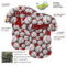 Custom Red Black-White Comic Doodle Ballgame 3D Pattern Design Authentic Baseball Jersey
