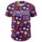 Custom Purple White Comic Doodle Ballgame 3D Pattern Design Authentic Baseball Jersey