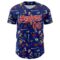 Custom Royal Red-White Comic Doodle Ballgame 3D Pattern Design Authentic Baseball Jersey